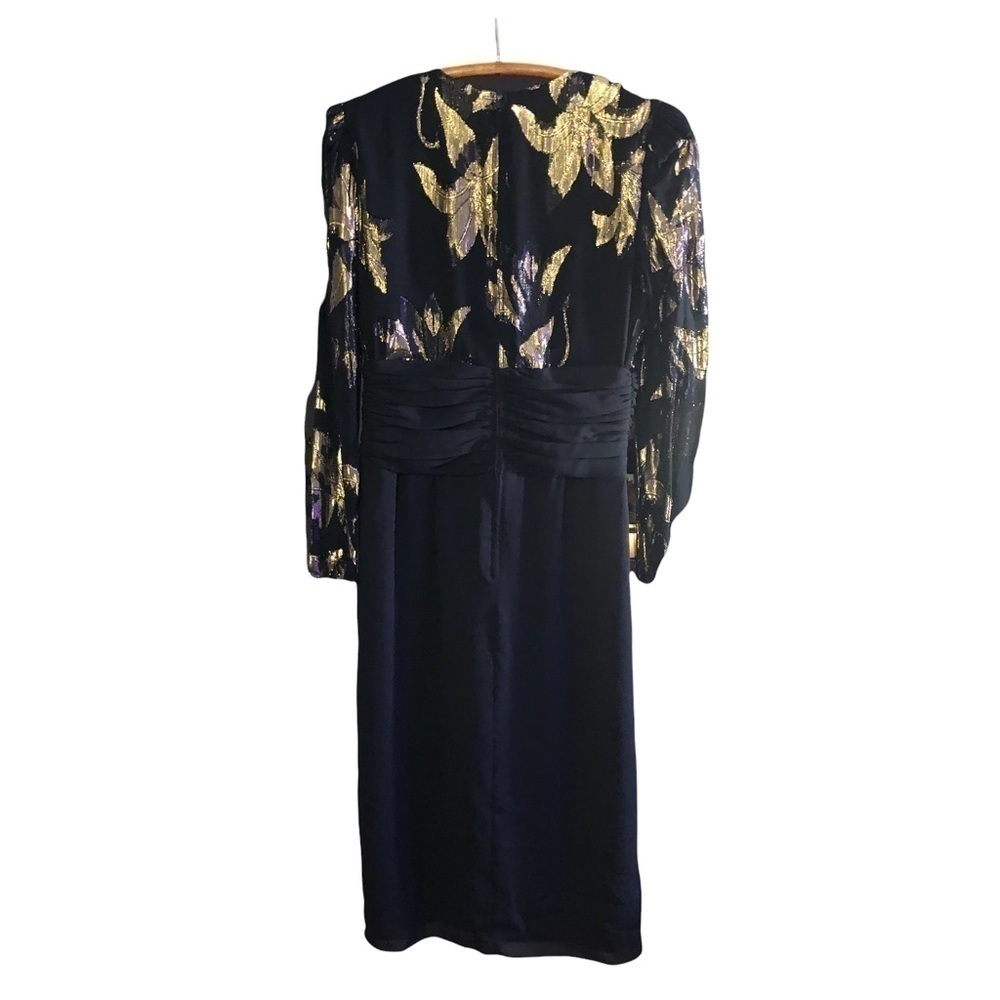 Vintage Patra Black Chiffon Dress Size 5/6 - Picture 4 of 7